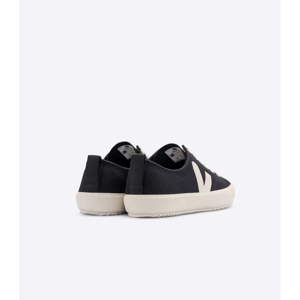 Veja NOVA CANVAS Men's Shoes Black/White | NZ 246QMA